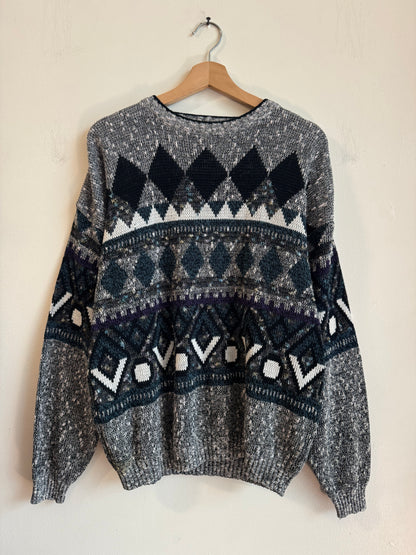 90s Impact Geometric Vintage Sweater (L)