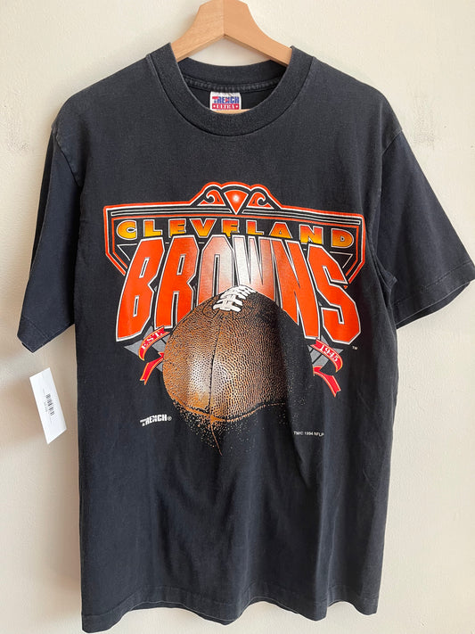 1994 Cleveland Browns Big Spell Out Trench Graphic Tee (L)