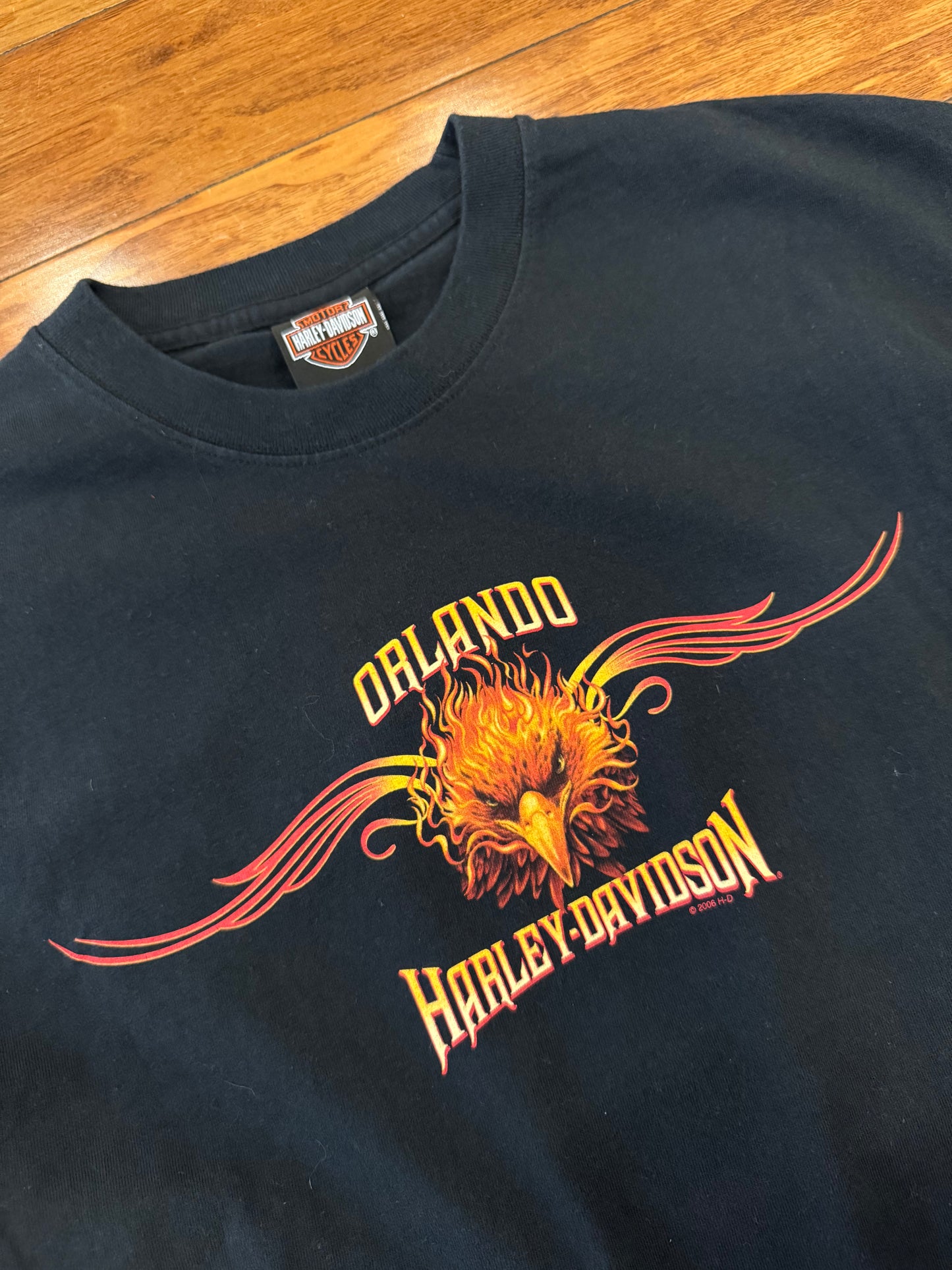 2006 Harley Davidson Orlando Flames Graphic Tee (L)
