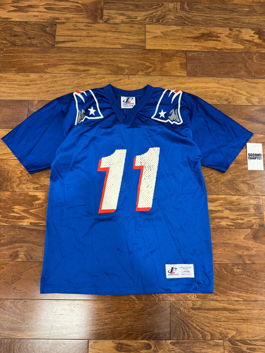 90s New England Patriots Drew Bledsoe #11 NFL Jersey (Youth L)