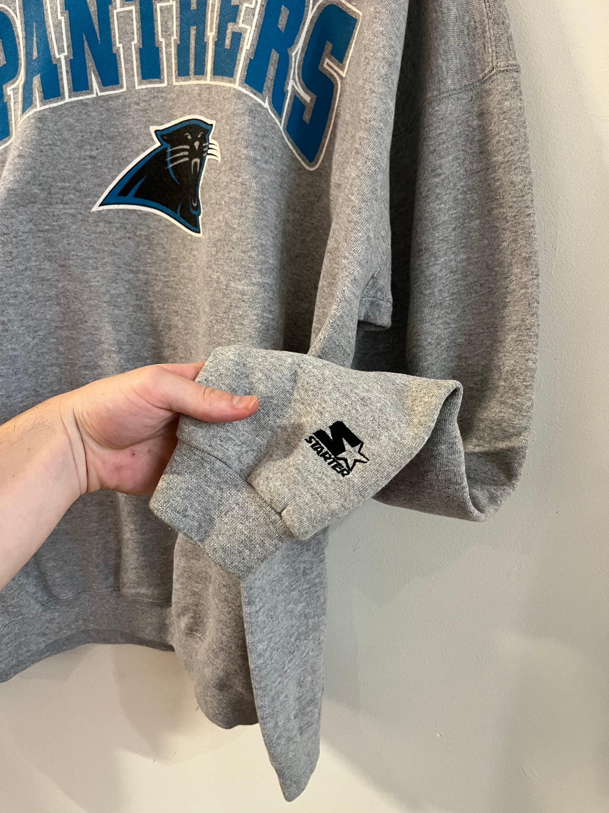 90s Carolina Panthers Starter Grey Crewneck (XXL)
