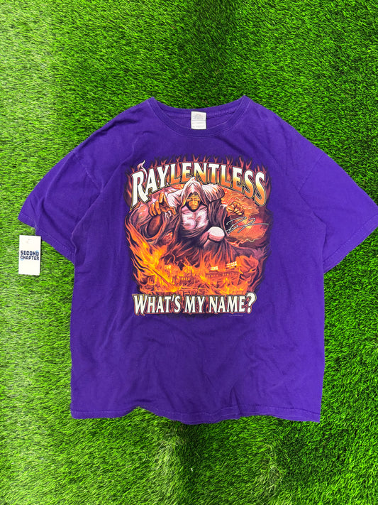 2012 Ray Lewis Raylentless Baltimore Ravens Purple Tee (XL)