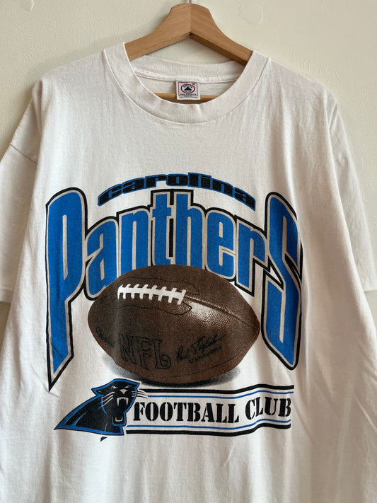 90s Carolina Panthers Football Club White Tee (XL)