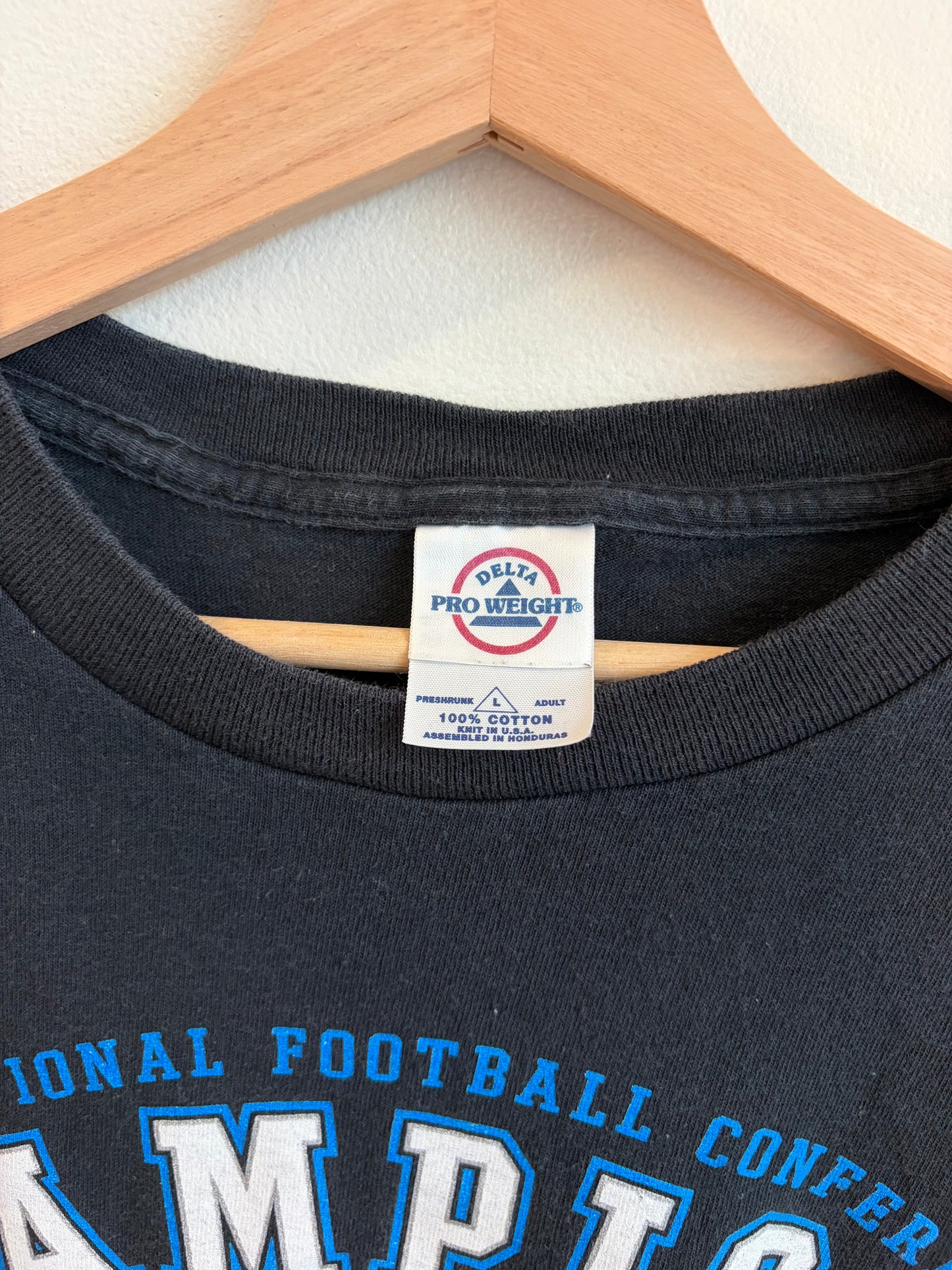 2003 Carolina Panthers Conference Champions Black Tee (L)