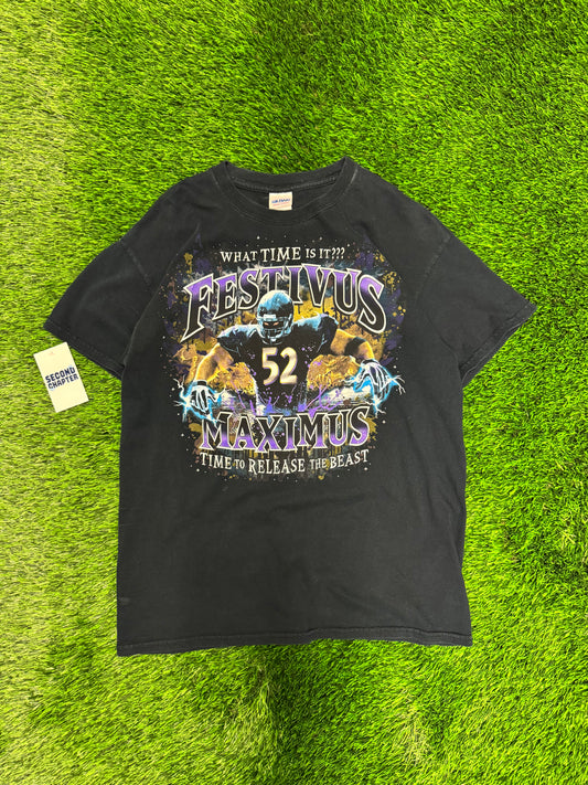 00s Baltimore Ravens Ray Lewis Festivus Tee (M)