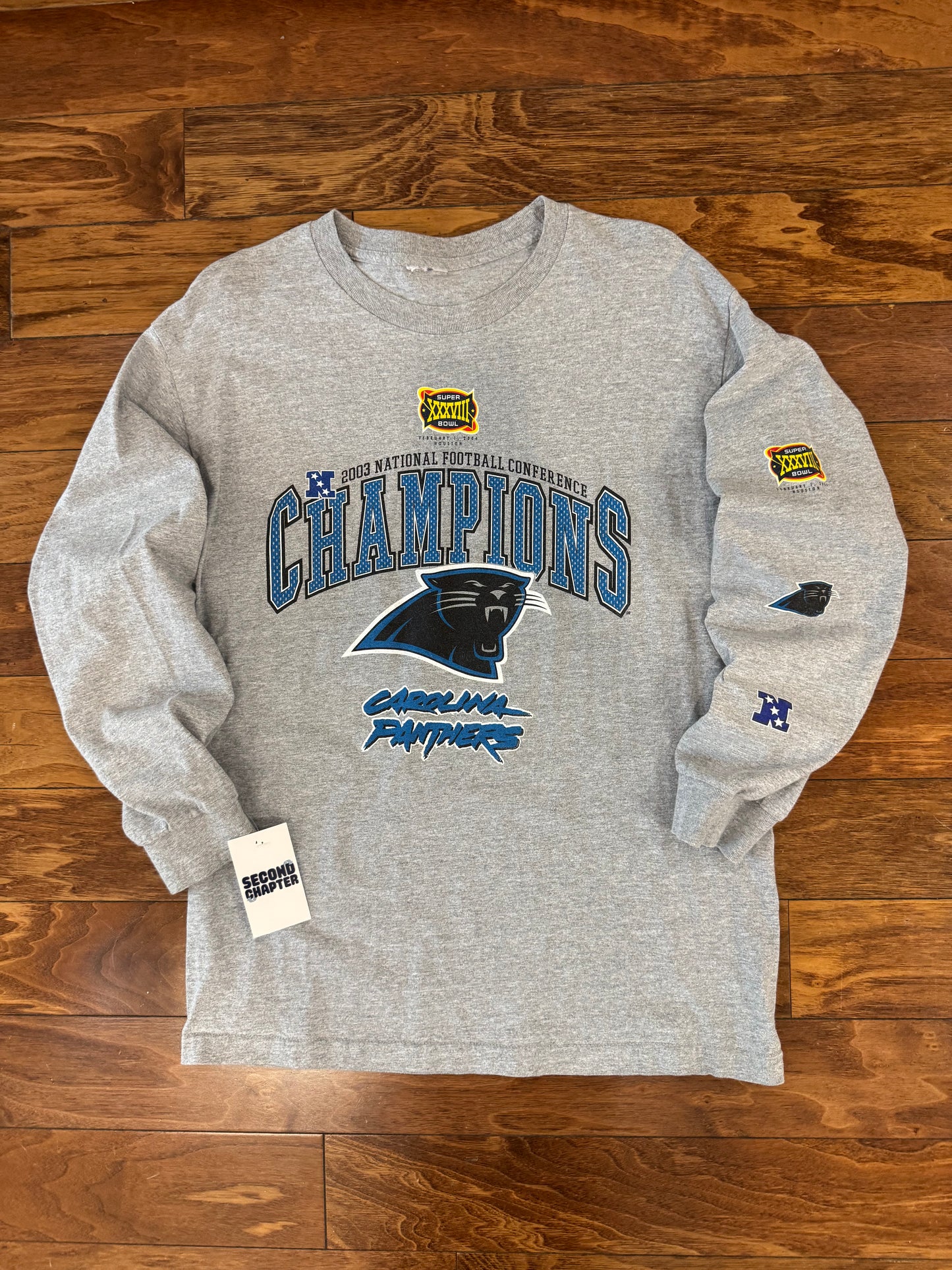 2003 Carolina Panthers Gray Long Sleeve Shirt (L)