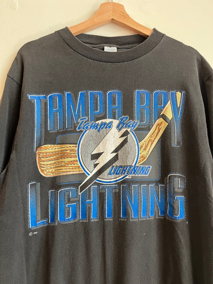 90s Tampa Bay Lightning Vintage NHL Hockey Tee (L)