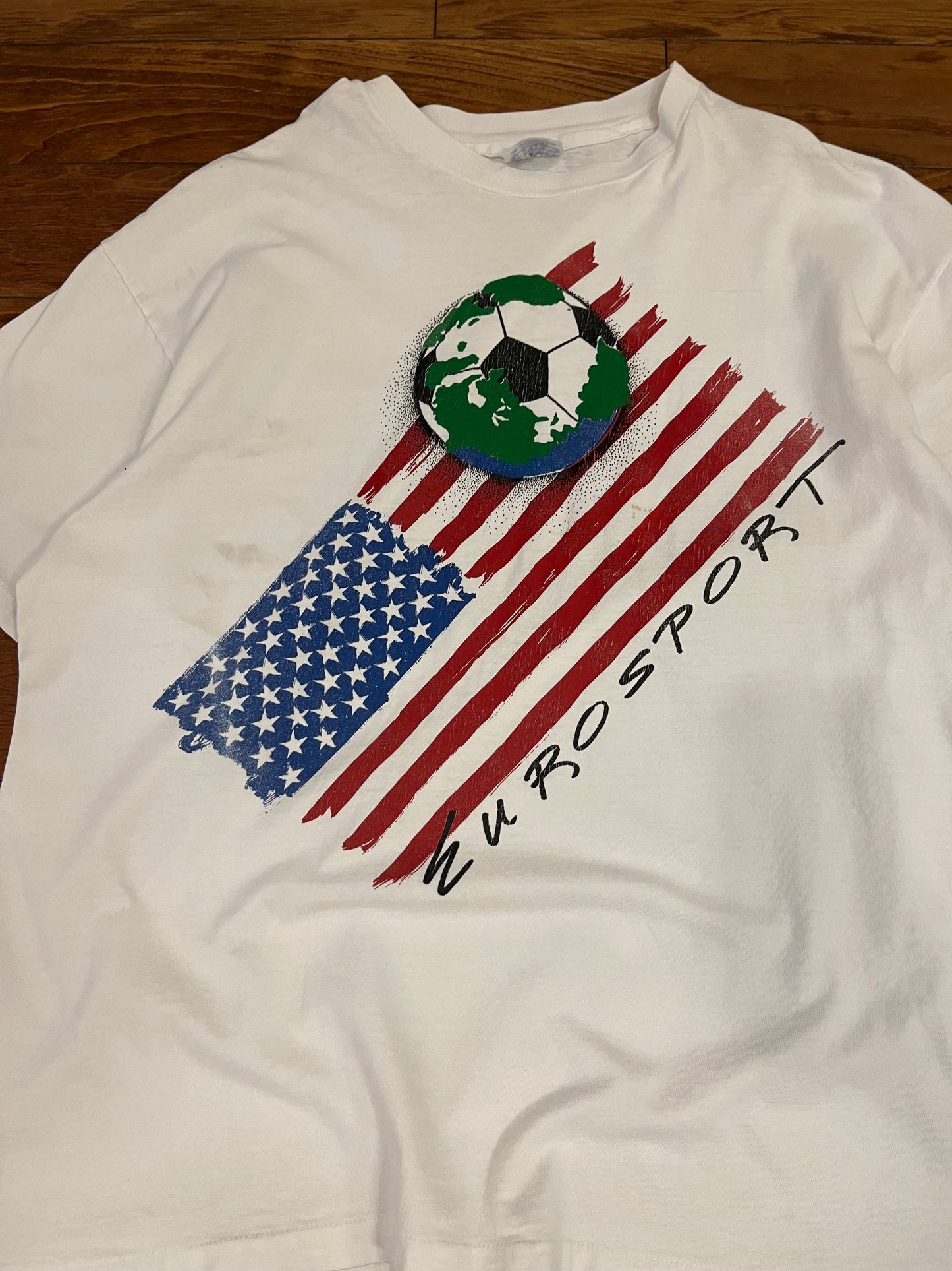 90s Eurosport Vintage Soccer World Cup Tee (XL)