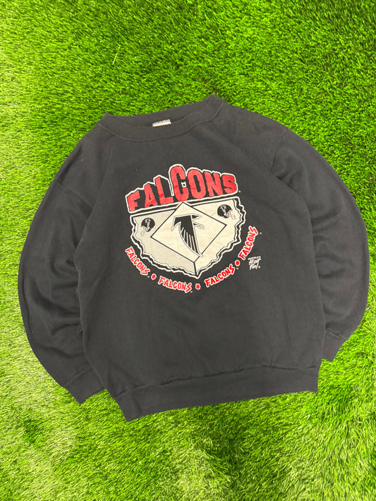 90s Atlanta Falcons Spell Out Crewneck (L)
