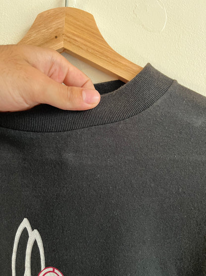 00s Billabong Black Spell Out Long Sleeve Shirt (M)