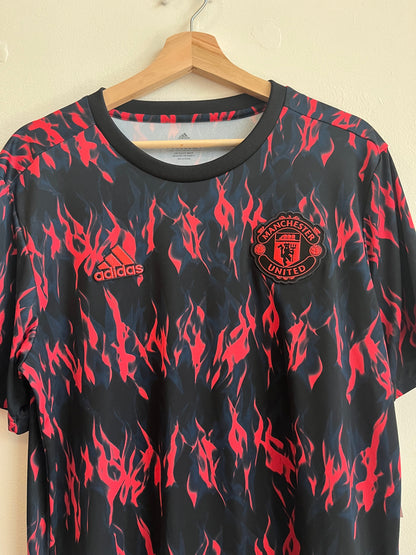 2021 Adidas Manchester United Pre-Match Soccer Jersey (M)