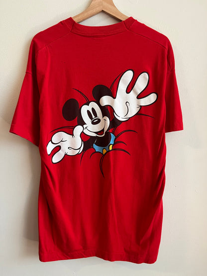 90s Mickey & Co Jump Out Breakthrough Red Tee (XL)