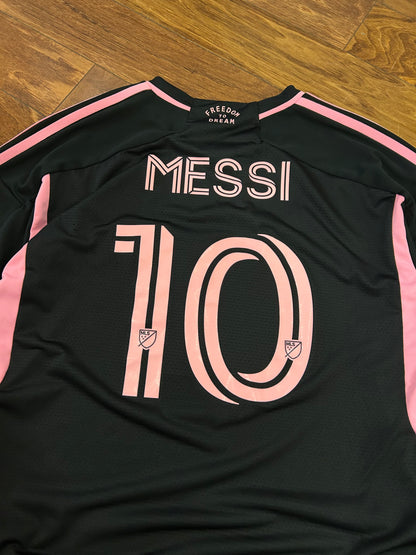 Inter Miami Messi Adidas Soccer Jersey Black 2023-'24 Kit (XL)