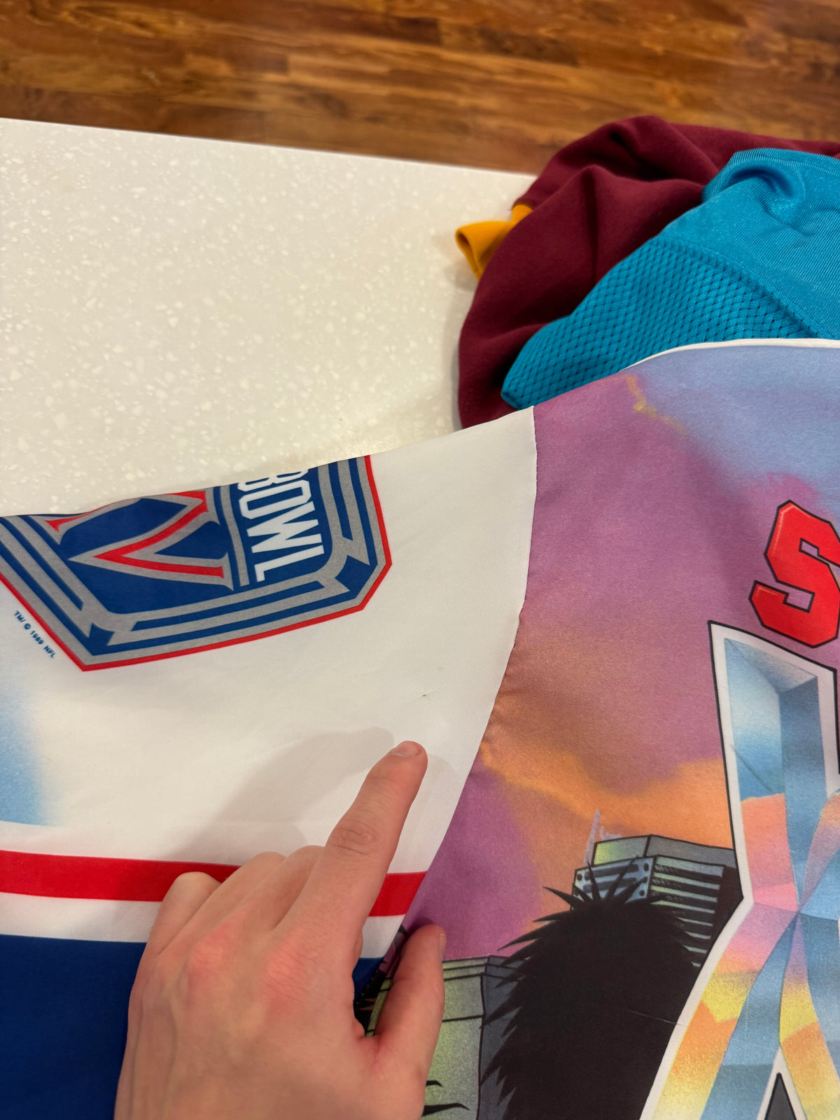 1991 Super Bowl Fanimation Satin Vintage Jacket (L)