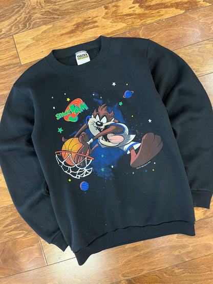 1996 Space Jam Taz Graphic Crewneck (Youth L)