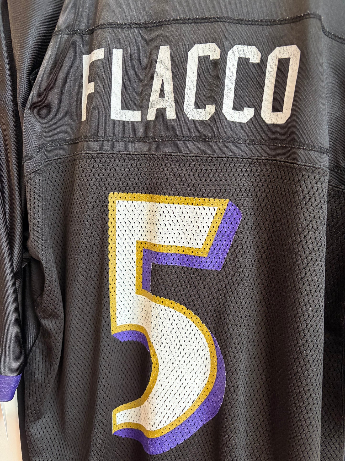 00s Baltimore Ravens Joe Flacco Black Jersey (L)
