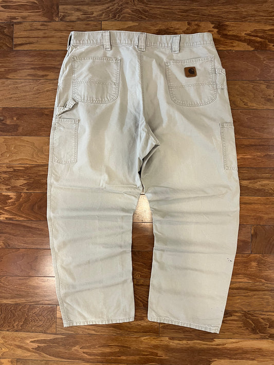 2010s Carhartt Beige Carpenter Pants (40 x 30)