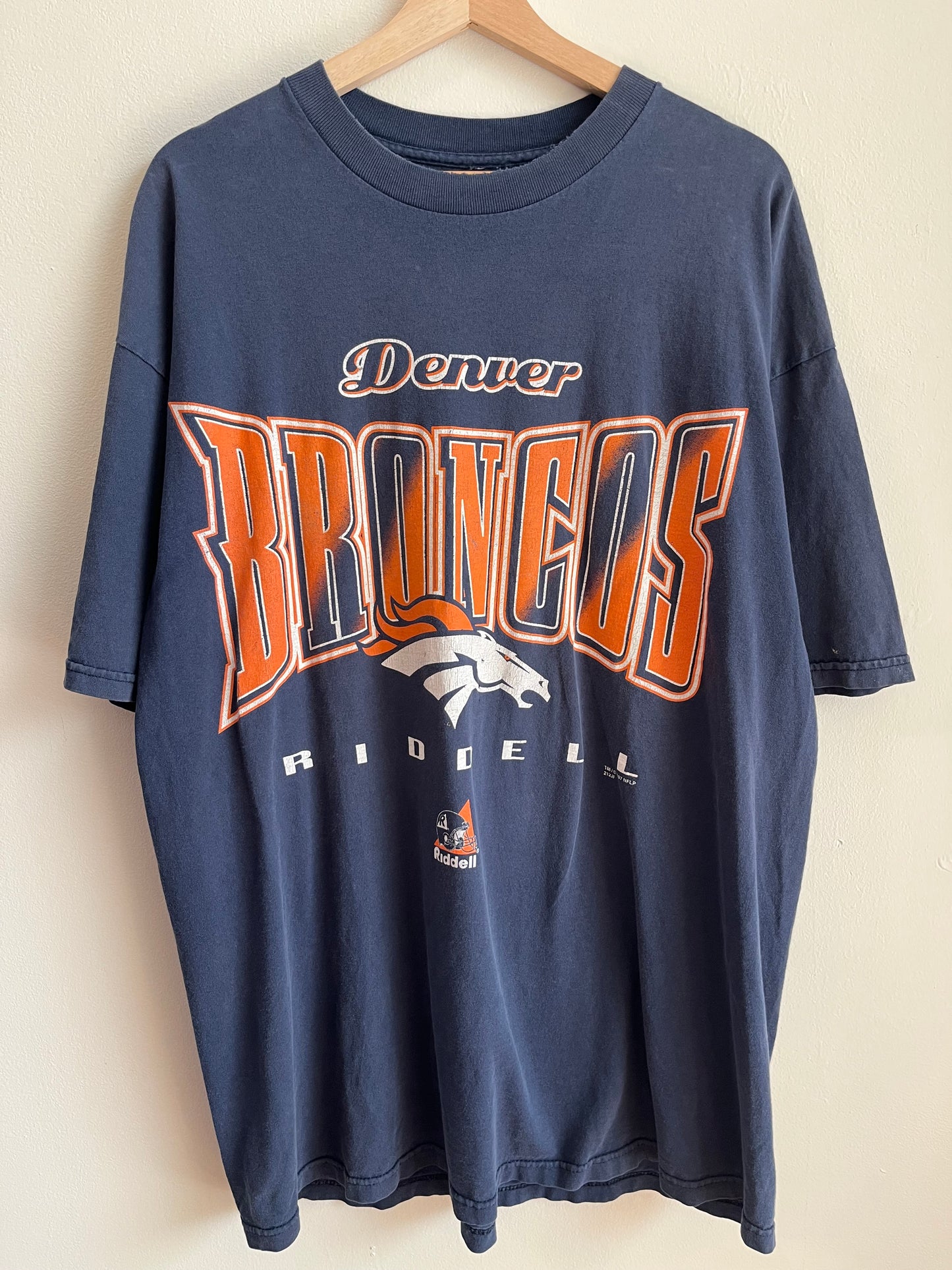 1997 Denver Broncos Riddell Faded Tee (XXL)