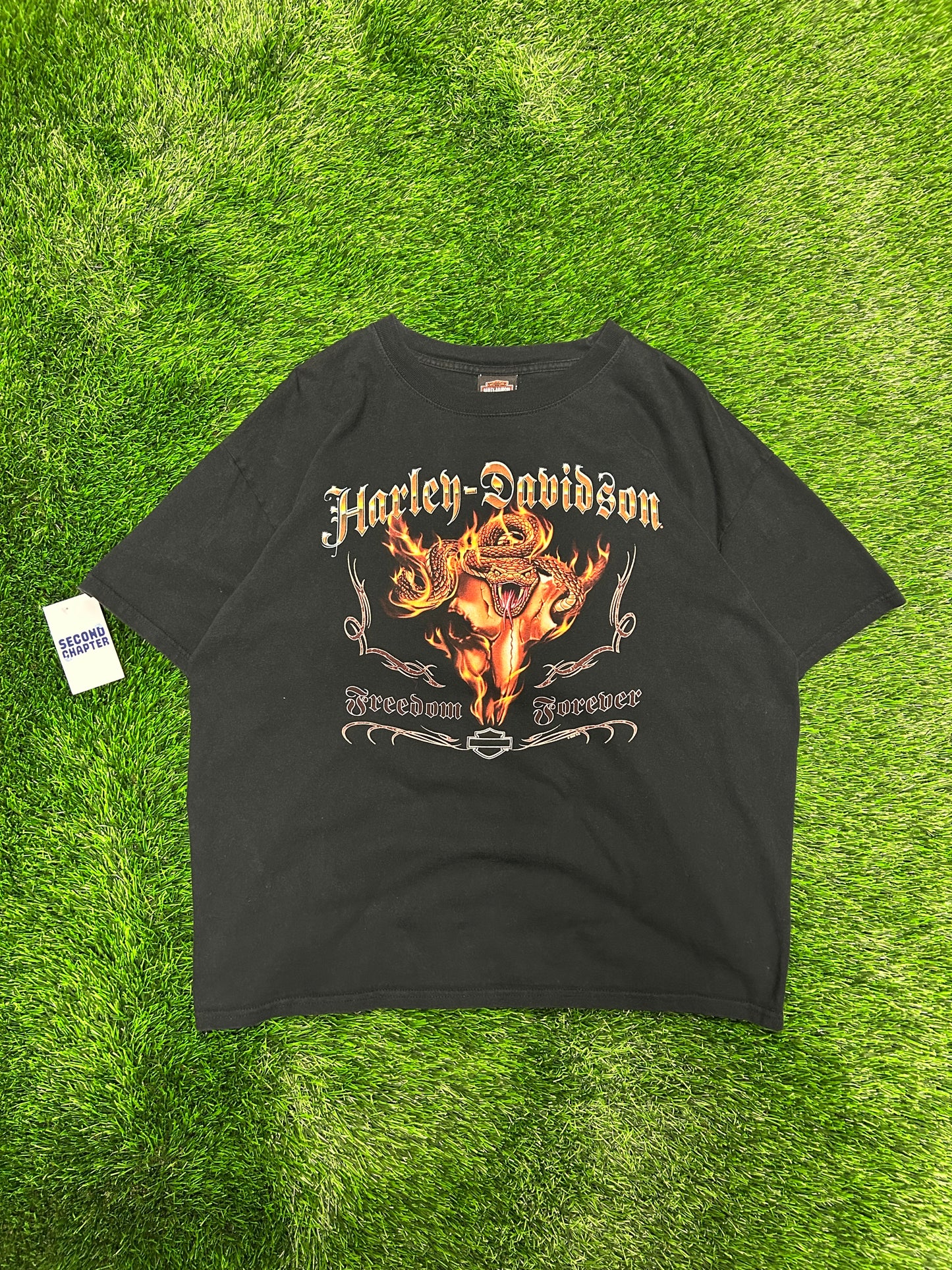 2008 Harley Davidson Snake & Flames Conrad's Illinois Tee (XL)
