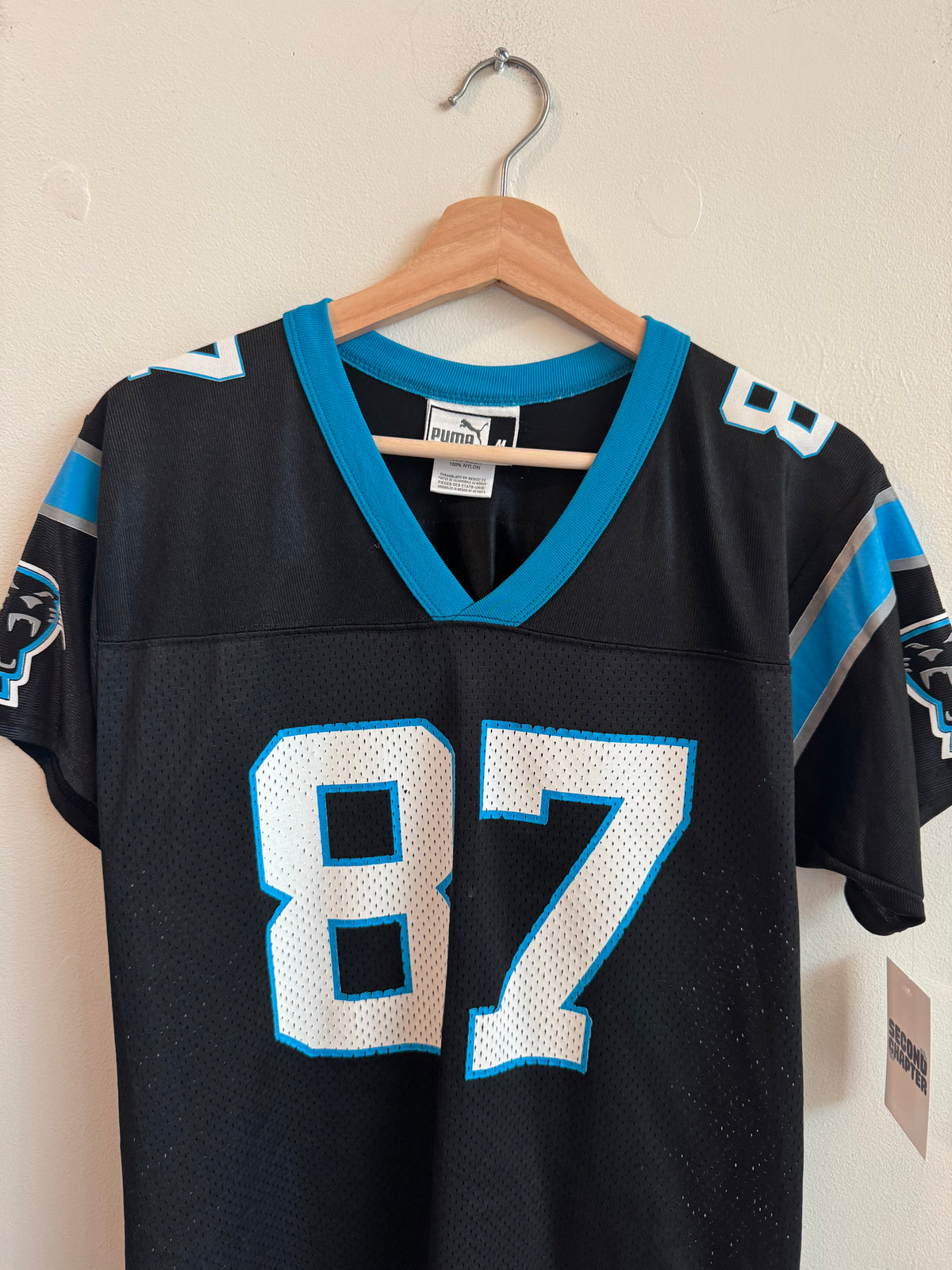 00s Carolina Panthers Muhsin Muhammad Puma Home Jersey (Youth M)
