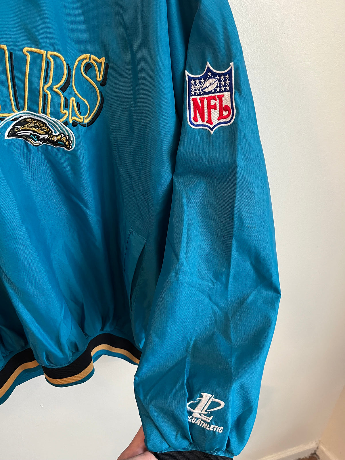 90s Jacksonville Jaguars Logo Athletic Embroidered Windbreaker (M)