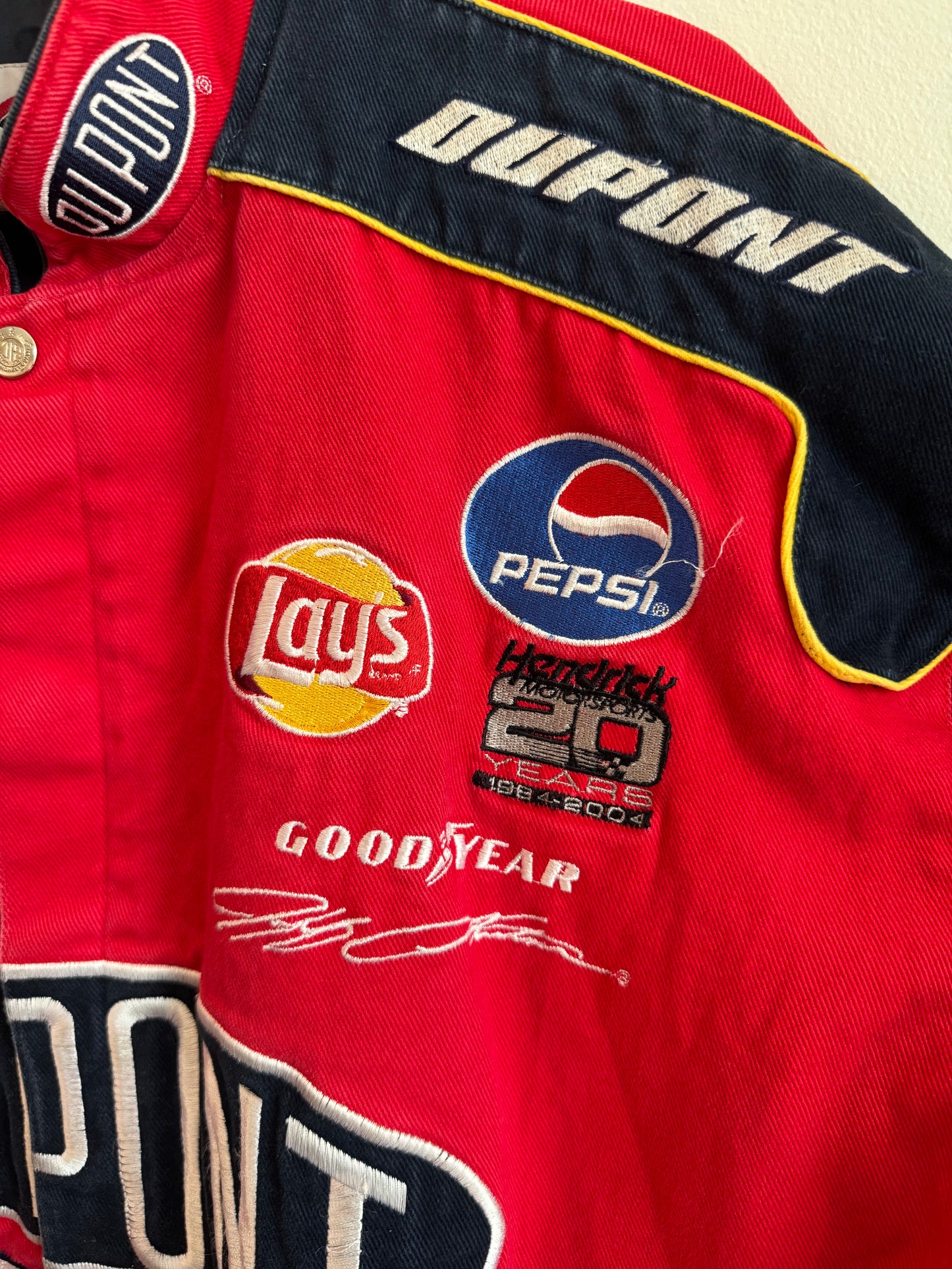 90s Jeff Gordon Dupont Jeff Hamilton Flames Nascar Jacket (L)