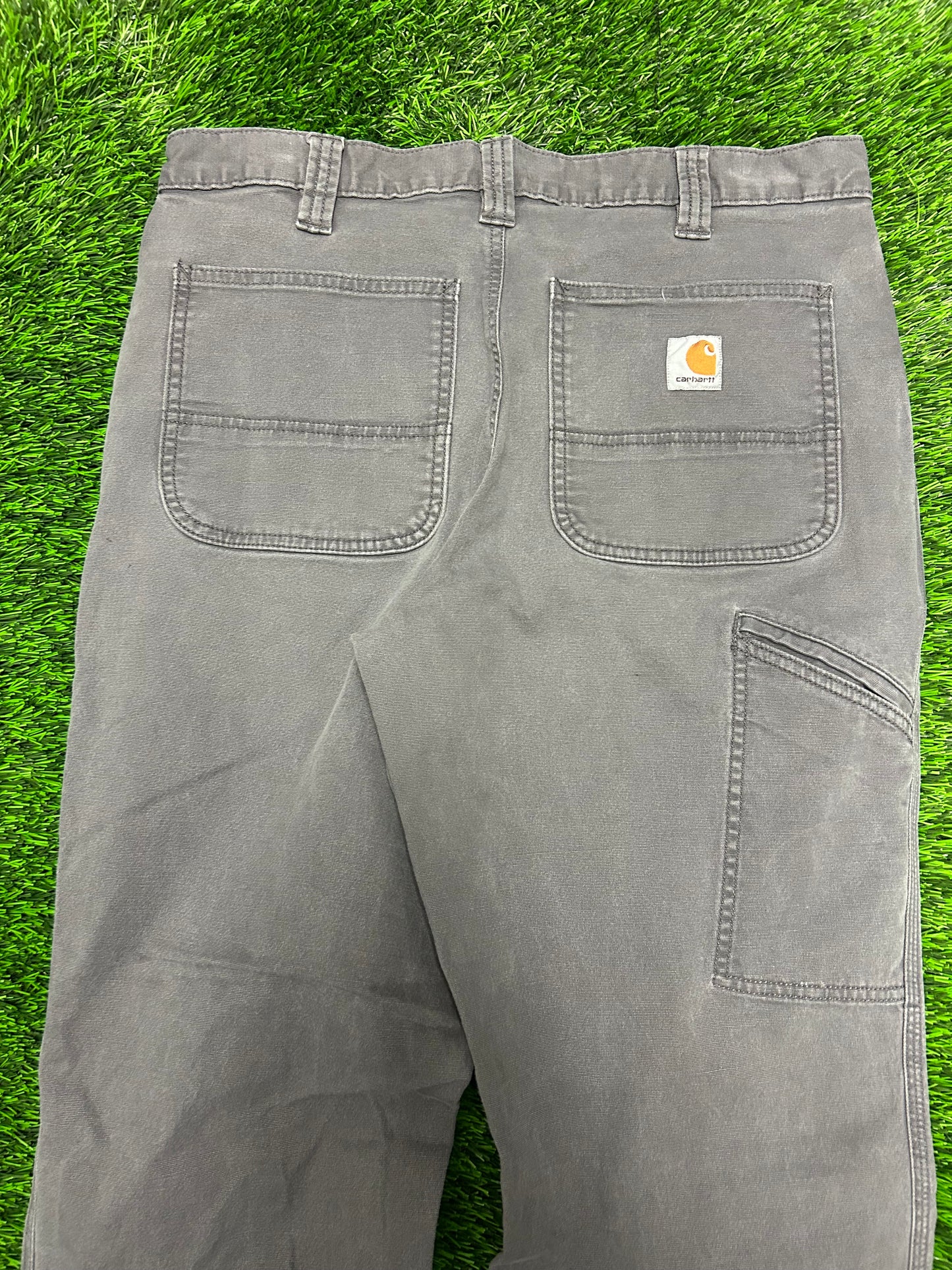 Carhartt Grey Workwear Relaxed Fit Pants (34 x 34)