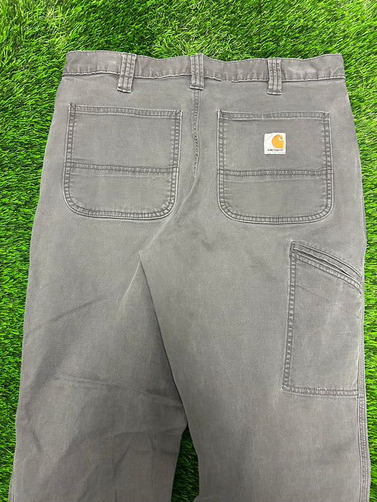 Carhartt Grey Workwear Relaxed Fit Pants (34 x 34)