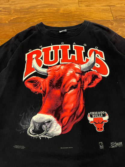 1991 Chicago Bulls Mascot Big Face Salem NBA Tee (L)