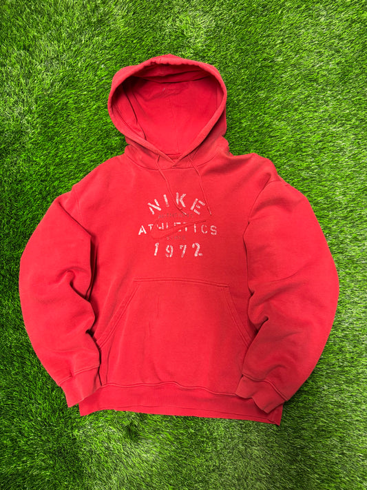90s Nike Center Swoosh/SO Red Hoodie (M)