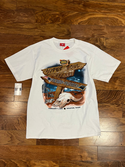 2004 Patriots v Panthers Deadstock Super Bowl Tee (M)