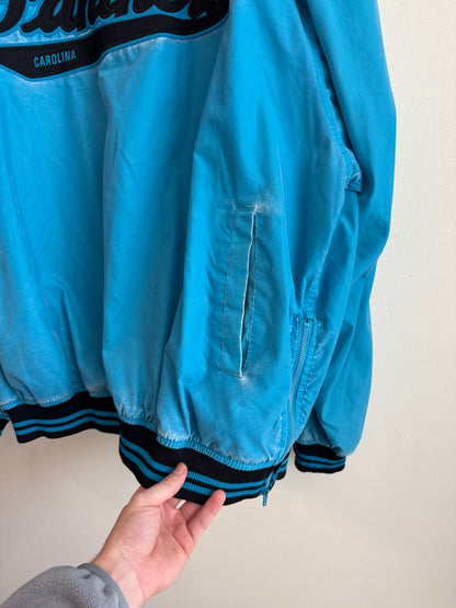 00s Carolina Panthers Faded Blue Tail Swoop Windbreaker (XL)