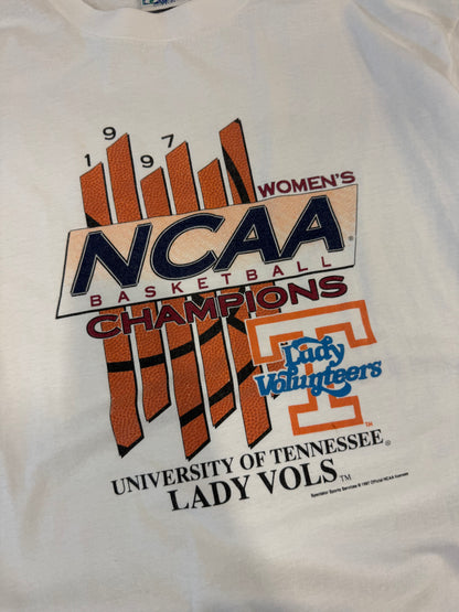 1997 Tennessee Lady Vols Basketball Champs Cropped Tee (XL)