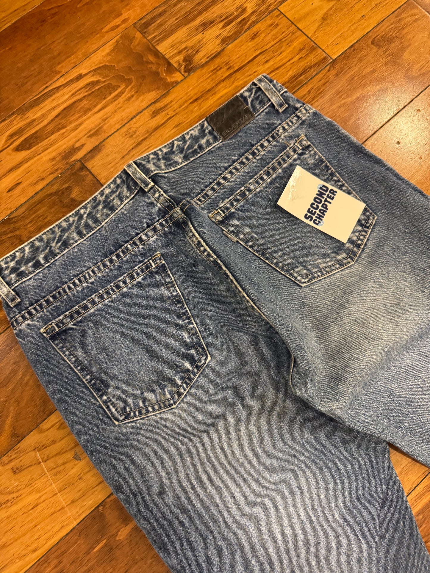 2001 Levi's Silver Tab Medium Blue Wash Women's Bootcut Flared Jeans (31 x 30)