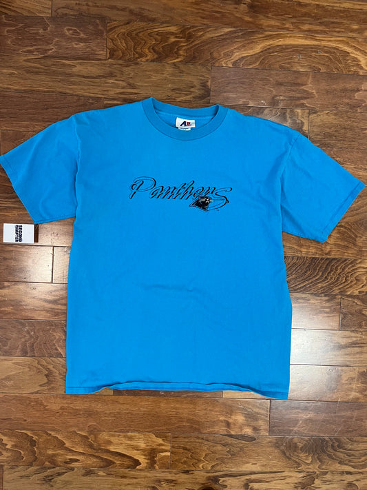 90s Carolina Panthers Embroidered Spell Out Tee (XL)