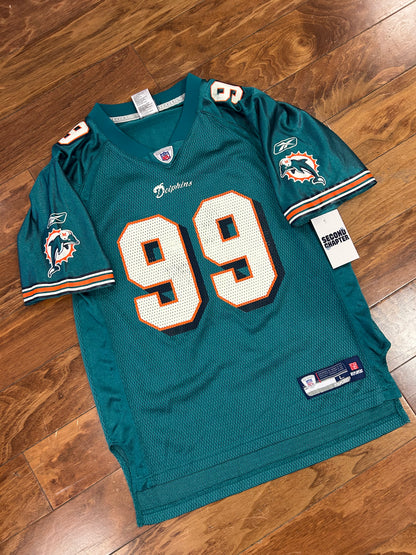 00s Miami Dolphins Jason Taylor #99 NFL Jersey (Youth L)