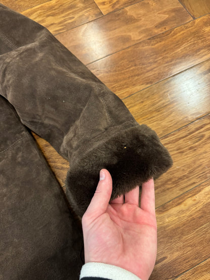 00s St. Johns Bay Fur Suede Vintage Jacket (L)