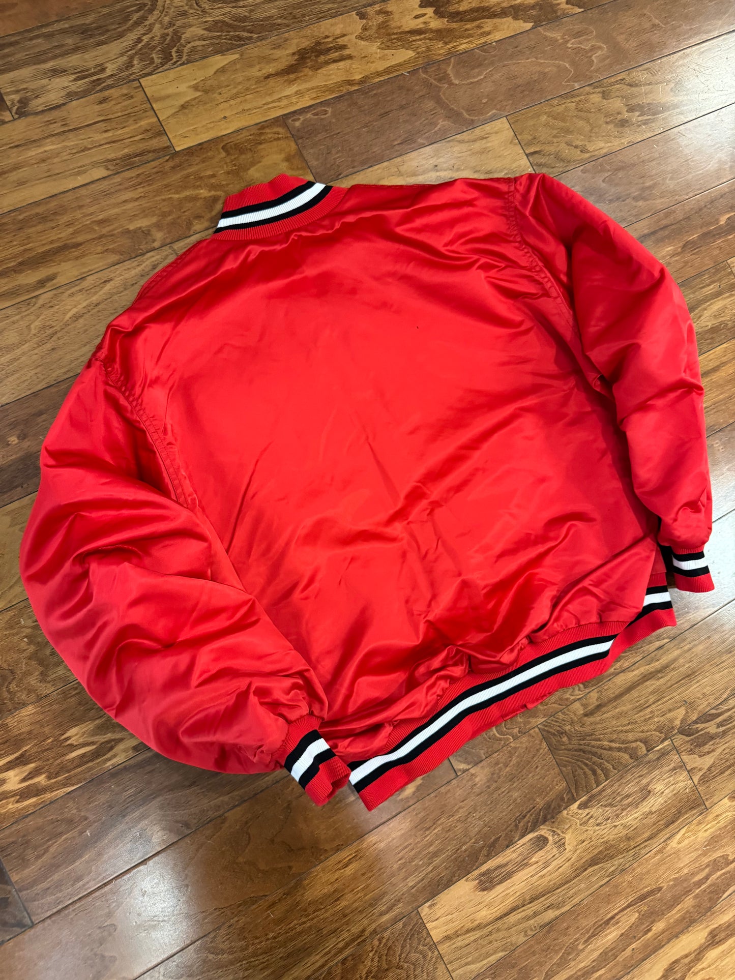 80s Oak Hill Academy Vintage Satin Jacket (L)