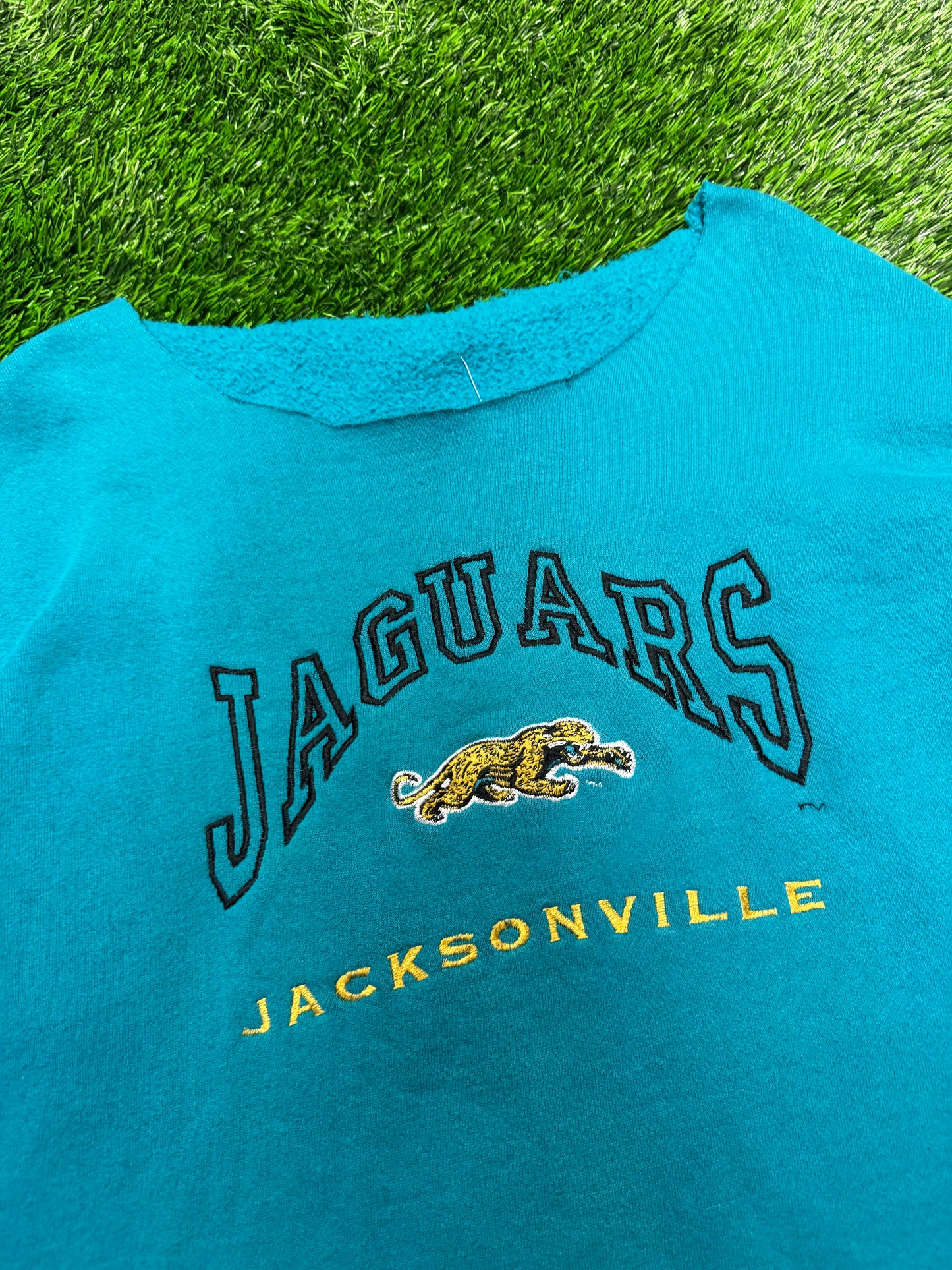 90s Jacksonville Jaguars Cut Off Crewneck (L)