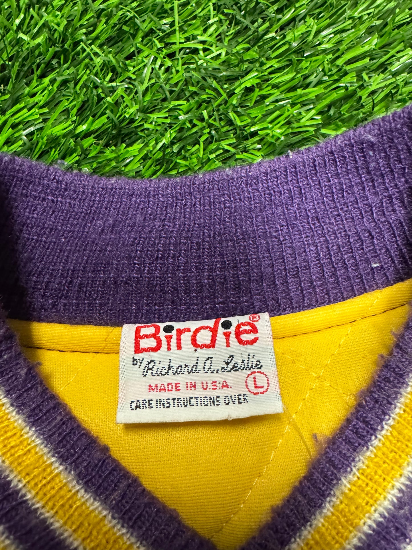 1989 Minnesota Vikings 20th Anniversary Vintage Birdie Satin Jacket (L)