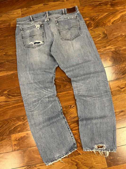 00s Polo Ralph Lauren Distressed Bootcut Jeans (38 x 32)