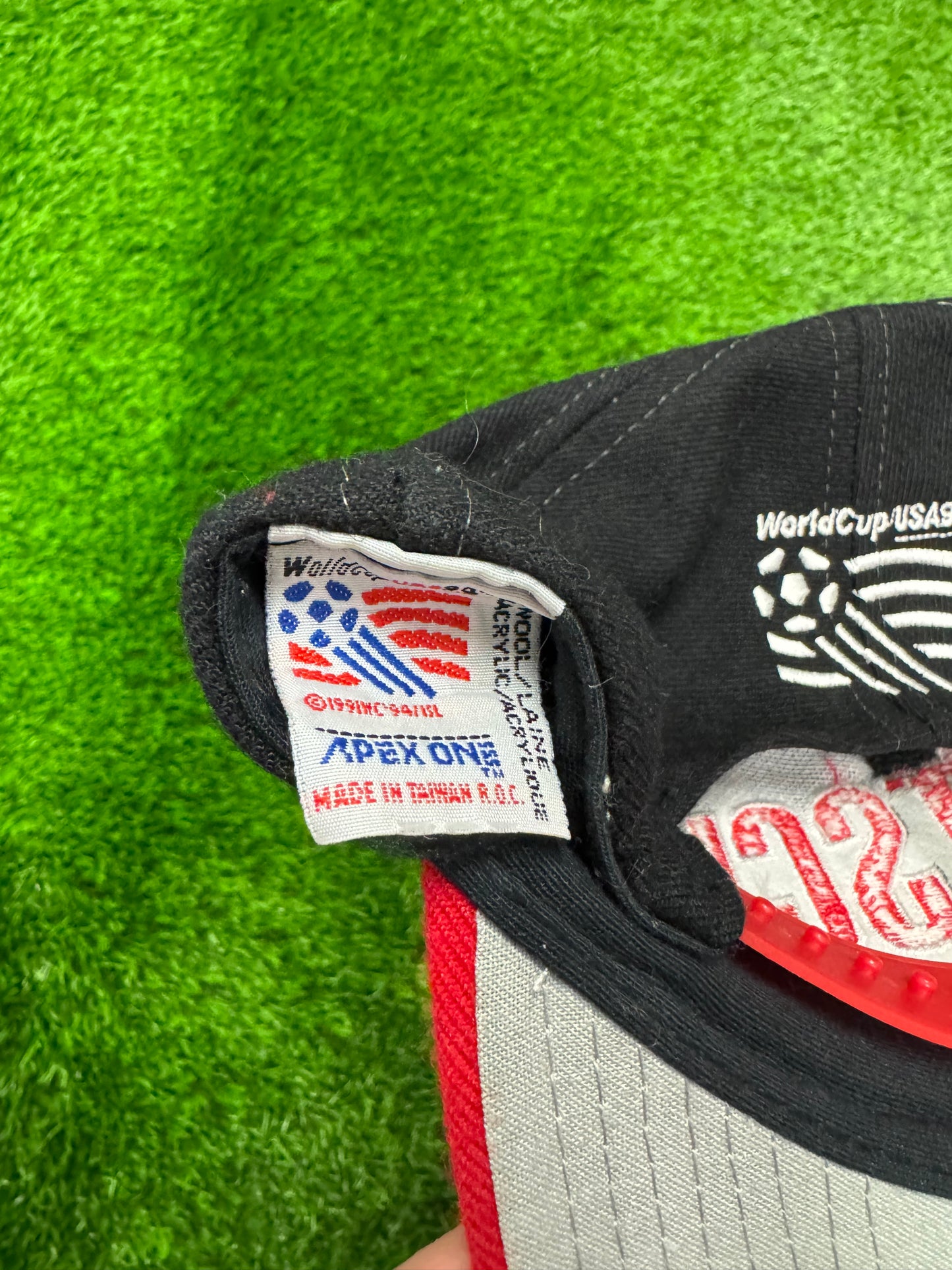 90s Deutschland World Cup Soccer Apex Vintage Snapback Hat (OS)