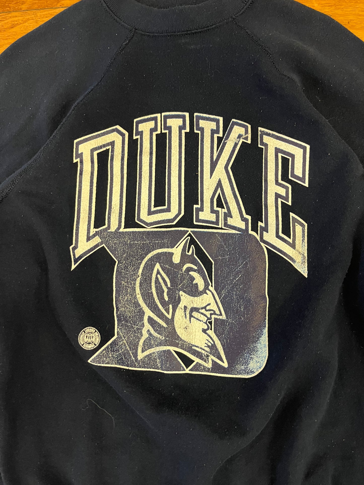80s Duke University Raglan Crewneck (L)