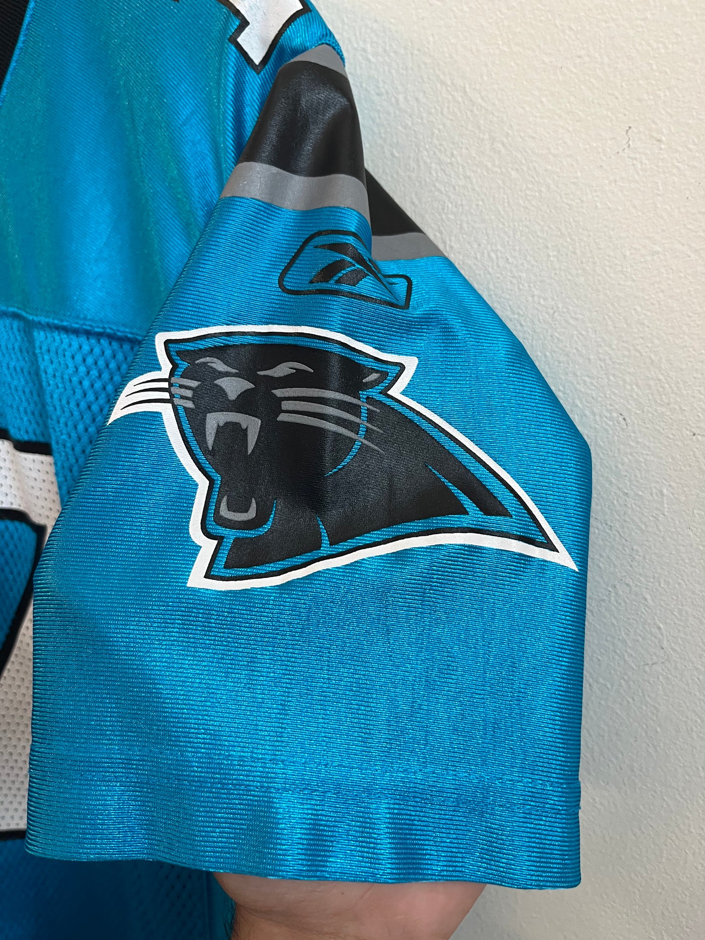 00s Carolina Panthers Jake Delhomme Blue Reebok Jersey (Youth L)
