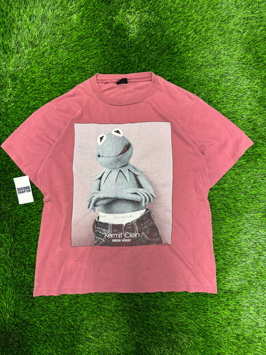 90s Kermit Clein Kermit The Frog Muppets Parody Vintage Tee (XL)