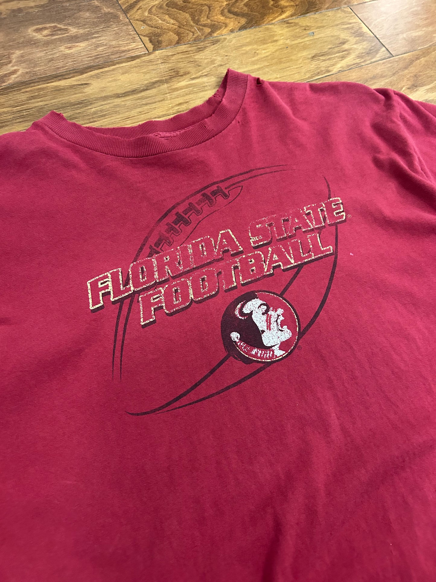 00s Florida State University (FSU) Distressed Vintage Tee (M)