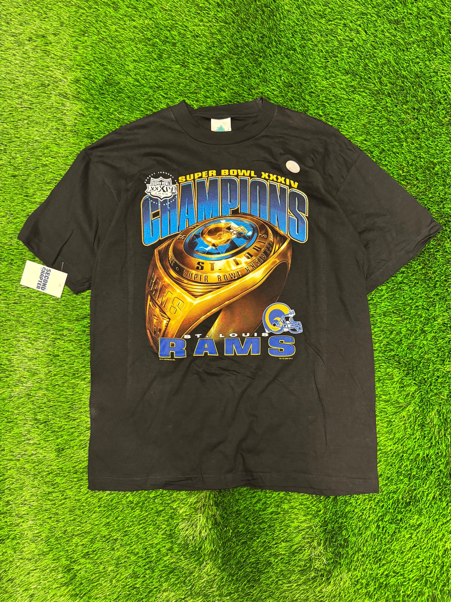 2000 St Louis Rams Super Bowl Ring Tee (L)