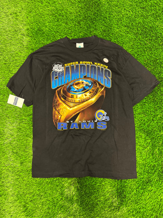 2000 St Louis Rams Super Bowl Ring Tee (L)