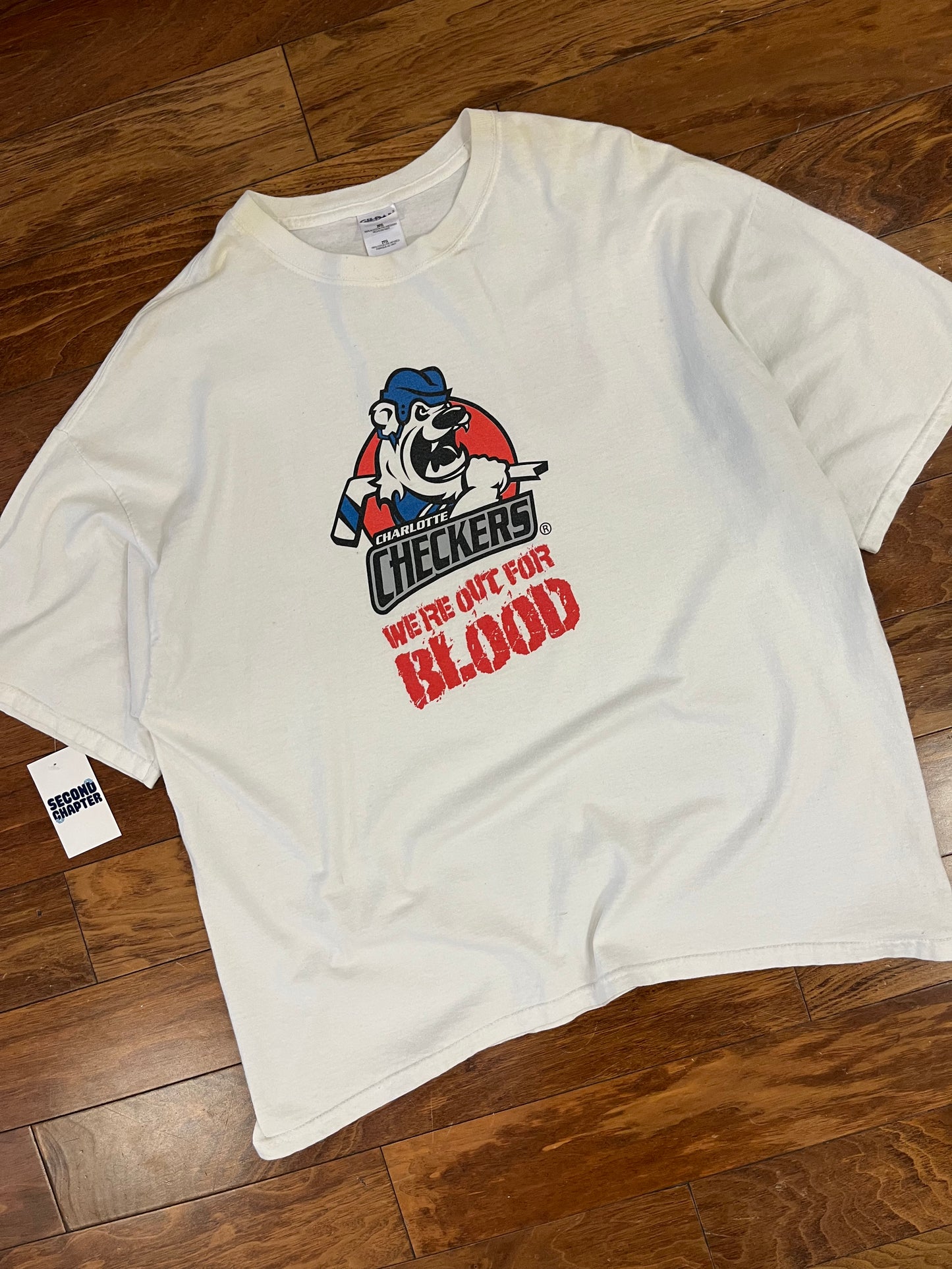 2000s Charlotte Checkers Promo Hockey Tee (XXL)