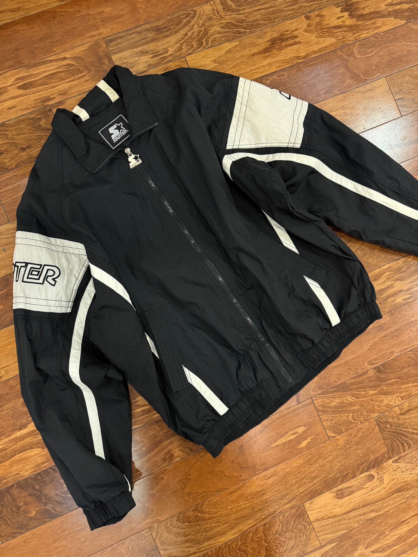 90s Starter Big Spell Out Two Toned Vintage Windbreaker (XXL)